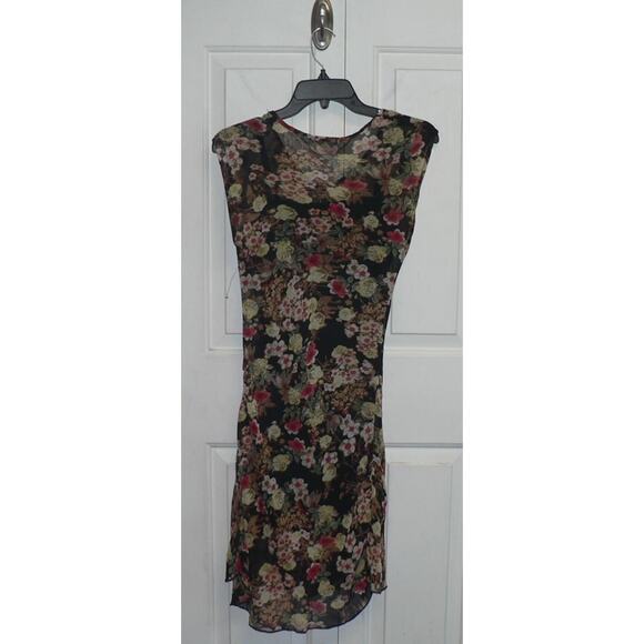 Geri C. New York Women's Sleeveless Round Neck Sheer Overlay with Slip Dress XS - Picture 3 of 3